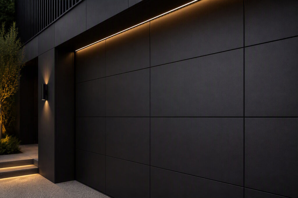Black House garage door view 03